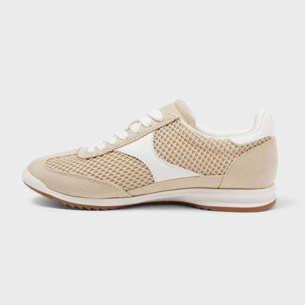 Open Box - Universal Thread - Women’s Skyler Sneakers with Memory Foa Beige - Picture 2 of 4